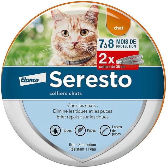 ZHAOCHENG Collar repelente externo para perros y gatos para eliminar garrapatas, pulgas, piojos y picaduras de mosquitos Gato ≦8 kg