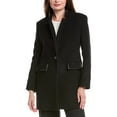 thumbnail image 3 of Maje womens  Wool-Blend Coat, 38, Black, 3 of 4