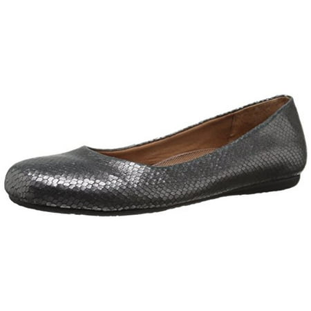 Walking Cradles Women's Blue Flat, Pewter, 7 2W US