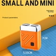 thumbnail image 2 of Wisewang Rasoir Électrique Portatif à Double Tête Rechargeable, Lavable, pour Rasage à Sec et Humide - pour Hommes et Voyages d'Affaires, Orange Argent, 2 of 6