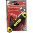 thumbnail image 2 of 9pc Folding Hex Key Folding Pocket Allen quality Key Wrench Driver Set Easy Grip, 2 of 4