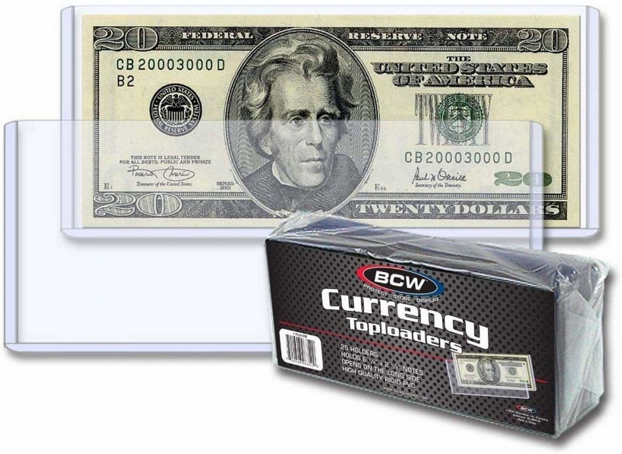 BILL & OTHER CURRENCY HOLDS 1 U.S REGULAR BILL-RIGID 10 DELUXE CURRENCY SLABS 