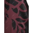 thumbnail image 4 of Camiseta con Estampado de Flores de Color Bloque en Talla Extra Rosegal  Mangas largas de talla grande, 4 of 5