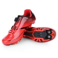 thumbnail image 2 of BOODUN 1 par de zapatos de ciclismo antideslizantes transpirables para bicicleta de montaña hombres adultos rojo 39, 2 of 14