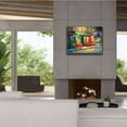 thumbnail image 4 of Epic Graffiti 'Red & Green Café' by Haixia Liu, Canvas Wall Art, 34"x26", 4 of 8