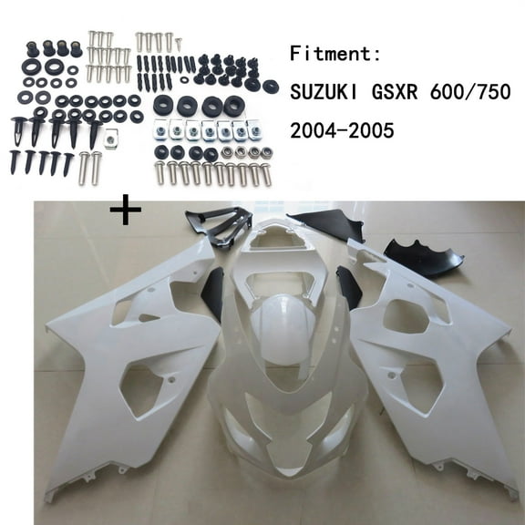HTTMT Replacement of Unpainted ABS Body work Fairing Kit w/ screw For SUZUKI GSXR 600/750 2004-2005
