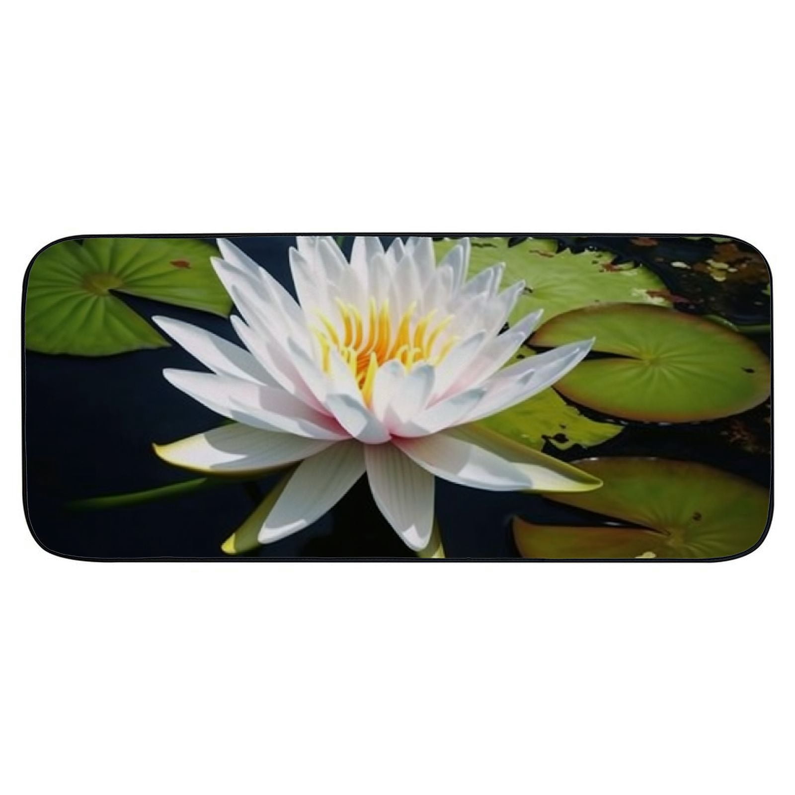 Heduofu Decorative Door Mat, Door Mat with Non-Slip Rubber Backing, Easy Cleaning, Traps Dirt, for Entry, Patio, Garage - Water Lilly Lily Water Pond Summer Flower Nature 19.68*47.24 in