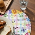thumbnail image 3 of Spring Wildflowers Round 13 Inch Placemats Set of 2, Watercolor Floral Leaf Colorful Plaid HeatResistant Non Slip Place Mats for Dining Table, Wipeable Braided Kitchen Table Mats for Housewarming, 3 of 9