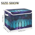 thumbnail image 5 of Yayeee Collapsible Cube Storage Bin with Lid Fabric Closet Decorative Basket with Handles, Purple Moonlight Forest, 5 of 7