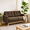 Brown, variant on Homy Casa Mid-Century Modern 2-Seater Sofa for Living Room, Upholstery Couch for Relaxed Chat, Green