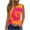 Orange, variant on Women's Tie Dye Tank Tops V Neck Sleeveless Tees with Buttons Casual Fashion Summer Pullover Tshirts (XL, Orange)