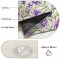thumbnail image 6 of Botanical Lavender Floral Area Rugs 5'x7', Washable Small Throw Rugs for Laundry Room Playroom, Purple Flowers Butterfly Beige Indoor Outdoor Rug Non-Slip Low Pile Carpet Runner Reversible Floor Mats, 6 of 8