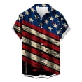 thumbnail image 2 of GaThRRgYP Short Sleeve Crew Neck Tops USA Flag Tee Shirts for Men,Men's Printing Button Casual Short Sleeve Turndown Collar Blouse Shirt Multicolor XXXL, 2 of 3