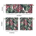 thumbnail image 6 of Tropical Kitchen Curtains Set with Palm Tree and Bright Flower Print, 27.5x24 Inch Polyester 3 Piece Drapes for Seasonal Décor, 6 of 6