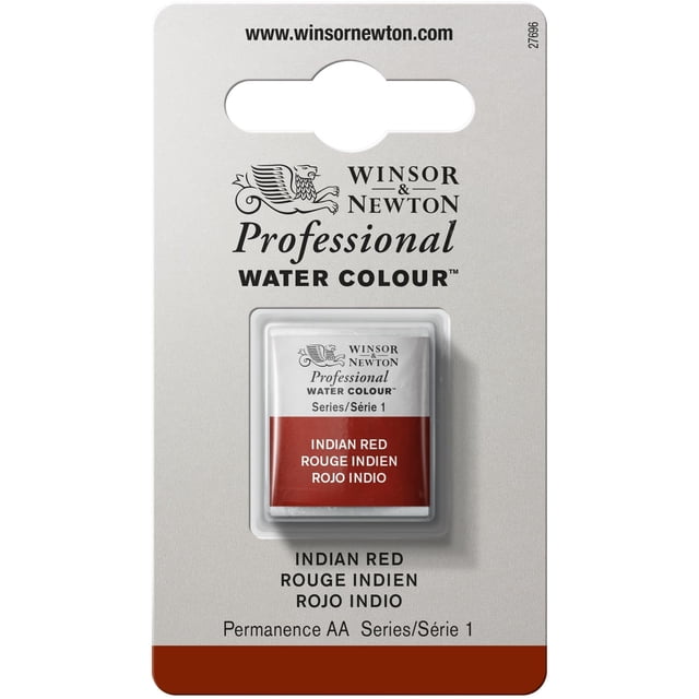 Acuarela Profesional Winsor & Newton, Media Pastilla, Rojo Indio