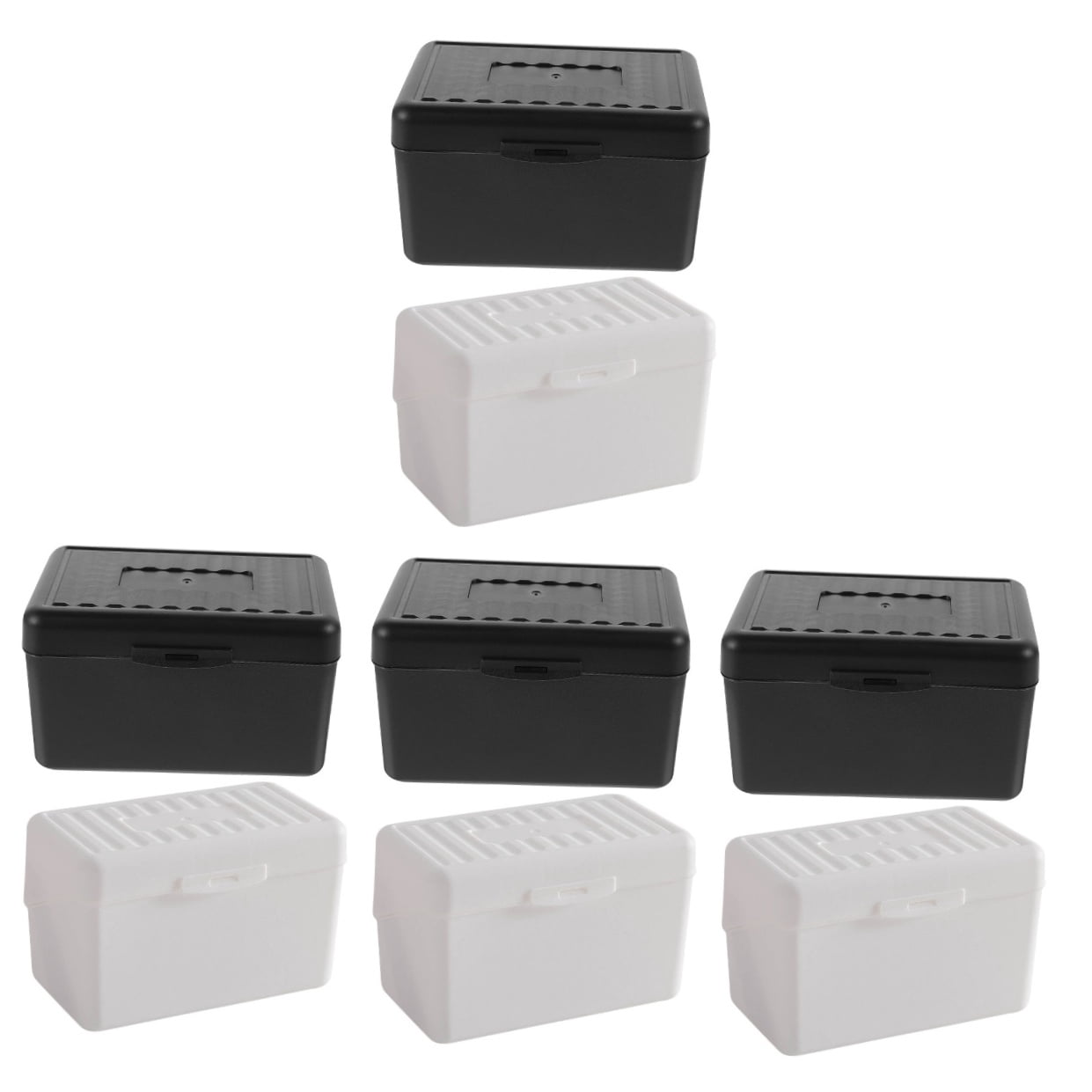 FUEENIRVA Multi-Function Plastic Card Storage Box, 8-Piece Set Organizer in Assorted Colors for Home and Office