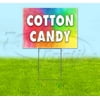 Cotton Candy Tie Dye (18" x 24") Yard Sign, Includes Metal Step Stake