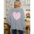thumbnail image 2 of Cardigan for Women Heart Cable Knit Cardigan Sweater V Neck Open Front Casual Sweater Alsol Lamesa, 2 of 6