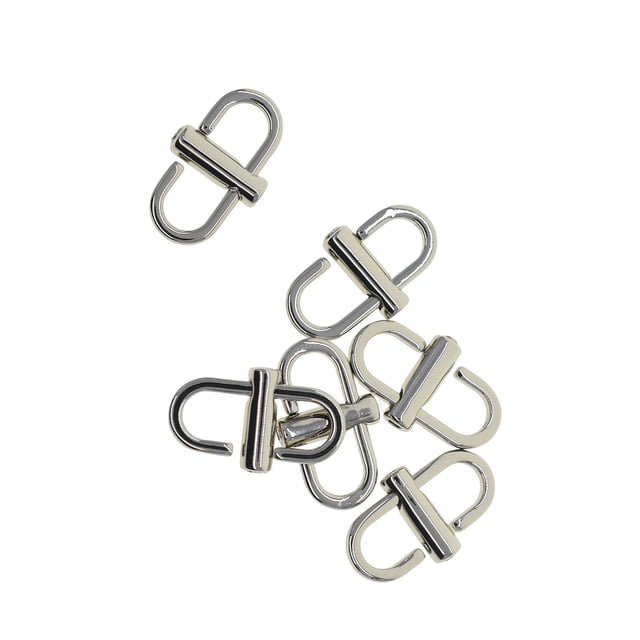 Accesorio acortador de correa de cadena con clip de hebilla de metal ajustable, conveniente para 6 piezas de plata