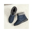 thumbnail image 5 of YAZI Women Winter Mid Calf Snow Boots Warm Faux Fur Lined Waterproof Non-Slip Flat Shoes/Blue, 5 of 8