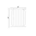 thumbnail image 5 of FURDEAR 24-29" Narrow Baby Safety Gate with Wall Protectors White Metal Gate, 5 of 11