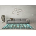 thumbnail image 3 of Ahgly Company Indoor Rectangle Southwestern Light Blue Country Area Rugs, 2' x 5', 3 of 4