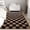 Black and camel, variant on Janvonne Fluffy Checkered Area Rugs for Bedroom,4x6ft Soft Non Skid Easy-care Shaggy Carpets for Living Room, Dorms,Children's Room,Home Decor Aesthetics,White and pink