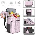 thumbnail image 3 of Pastel Donut Pattern Backpack Cooler, Leakproof Lunch Bag for Outdoor Activities and Picnic Use, 3 of 5