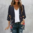 thumbnail image 3 of MuZeFu Summer Cardigans for Women Long Sleeve Women's Long Sleeve Printing Casual Tops Blouse With Pocket Cardigan, 3 of 5