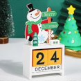 thumbnail image 4 of 24 Days Christmas Countdown Calendar Wooden Calendar Ornaments Mas Advent Calendar Snowman Elk Christmas Decoration Navidad Noel, 4 of 5