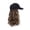 Coffee, variant on Long Wavy Synthetic Hair Hat Attached Baseball Cap Adjustable Size; Daily Wear and Outdoor Activities