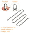 thumbnail image 2 of Hierro Plana Cadena Correa, 47" Monedero Reemplazo Accesorios con Hebillas para Hombro Bolso Cross Cuerpo Bricolaje, Oscuro Gris, 2 of 6