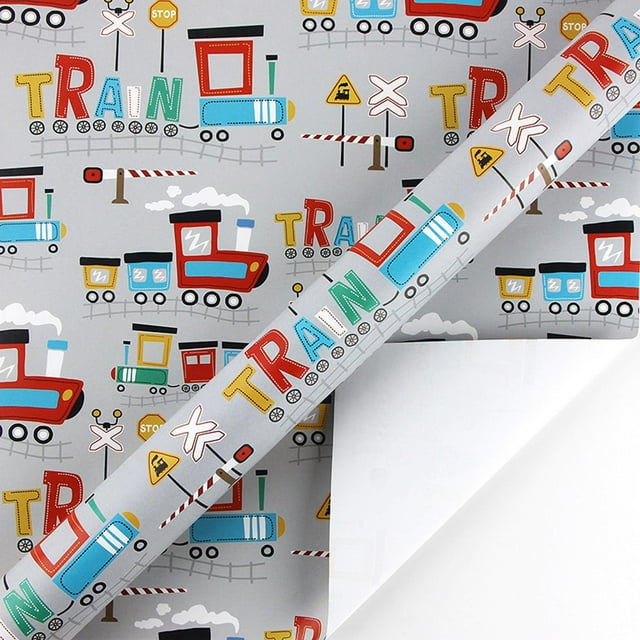 Suncoda Wrapping Paper, Spaceship Cute Children's Toy Birthday Gift Wrapping Paper Book Cover Paper