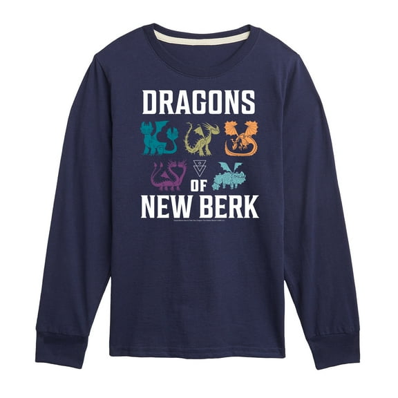 How to Train Your Dragon - Dragons Of New Berk - Toddler & Youth Long Sleeve Graphic T-Shirt