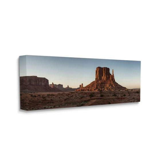 Stupell Industries Dessert Landscape Canyon Sky Blue Brown Photograph Canvas Wall Art Design by Andre Eichman, 10" x 24"