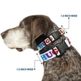 thumbnail image 2 of Buckle-Down Pet Collar, Dog Collar Plastic Buckle, Free Hugs White Multi Color, 9.5 to 14.5 Inches 0.5 Inch Wide, 2 of 8