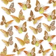 thumbnail image 1 of SAOROPEB Decoración de pared de mariposas 3D, 48 piezas, 4 estilos, 3 tamaños, decoraciones de mariposas doradas para decoraciones de cumpleaños de mariposas, decoraciones de fiestas de mariposas, dec, 1 of 4