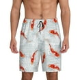 thumbnail image 3 of Lsque Koi Fish Corals,Spring Summer Mens Sleep Pajama Shorts,Short Pajama Pants, Cotton Ultra-Soft Knit-4X-Large, 3 of 9