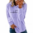 thumbnail image 2 of Ounisa Women's Heavyweight Fleece Heart Graphic Hoodie, Long Sleeve Cozy Sweatshirt with Plush Interior for Extra Warmth and Style, 2 of 9