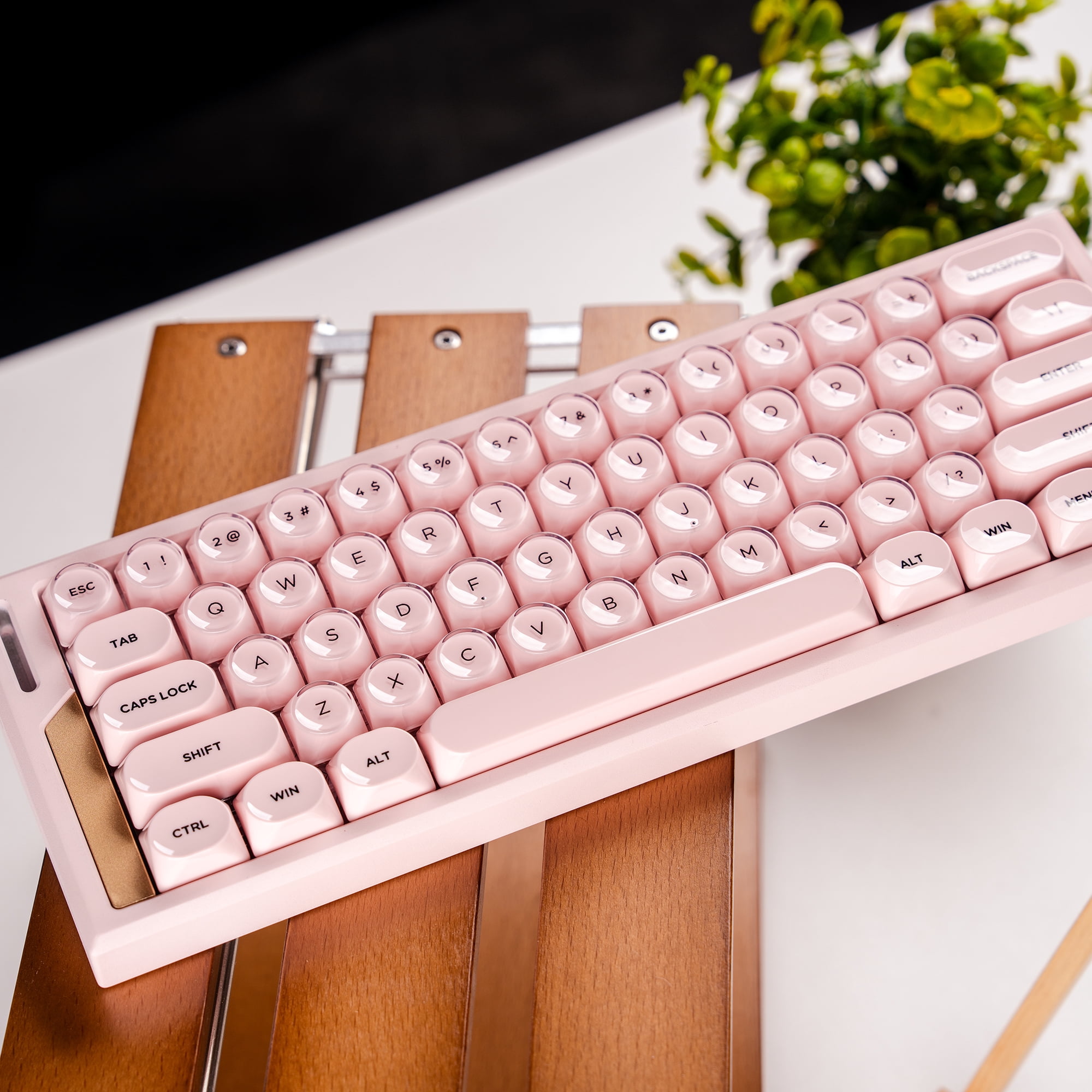 128 Keys 2.0 Bright Pink Liquid Foundation Keycap HOA Profile PBT Double Shot Keycap For Mx Switch Mechanical Keyboard Caps