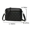thumbnail image 2 of TAZAG Women's PU leather crossbody bag multi-layer practical embroidered diamond pattern shoulder bag middle-aged mother style women's bag, 2 of 9