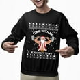 thumbnail image 2 of Christmas Sweatshirt, Come With Me If You Want to Lift Santa Christmas Sweatshirt, Funny Weightlifting Ugly Sweater, Gym & Fitness Crewneck for Holiday Parties, 2 of 5