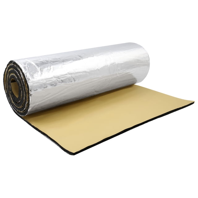 197mil 54.4sqft Tapete Insonorizante de Calor para Techos de Granjas Industriales y Aislamiento Térmico Acústico de Tuberías de Agua 5mm*303cm*100cm
