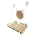thumbnail image 5 of Tooyful Cat Hammock Cat Window Perch Heavy Duty Window Mounted Perch for Indoor Cats Sunbathing Bed Sun Bathing Sunny Seat Cat Resting Seat Cat Bed with Scratcher, 5 of 9