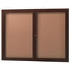 Aarco Products WBC3672RC Enclosed Bulletin Board with Walnut Frame
