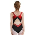 thumbnail image 3 of Aislor Kids Girls Gymnastic Leotard Sparkly Ballet Athletic Activewear Classic Dancewear Red 14, 3 of 7