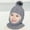 E-Grey, variant on Toddler Balaclava Hat with Scarf 2 in 1 Children Soft Warm Knitted Beanie Hats with Neck Warmer for New Year Kids Beanie Balaclave 1-6 Years