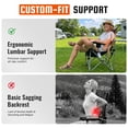 thumbnail image 5 of KingCamp Heavy Duty Oversized Camping Chairs, High Back Outdoor Lawn Chair with Cup Holder, Padded Seat & Lumbar Support, Portable Outdoor Folding Chairs, Support 353LBS+, Black, 5 of 11