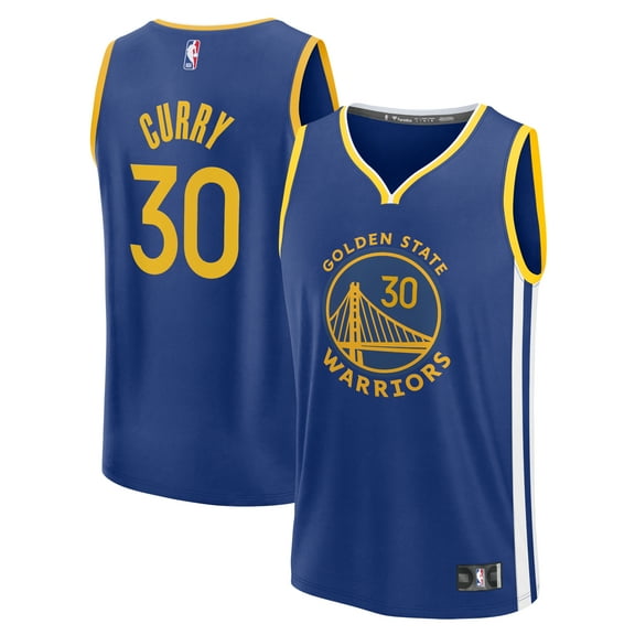 Men's Fanatics Stephen Curry Royal Golden State Warriors Fast Break Replica Jersey - Icon Edition