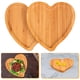 thumbnail image 4 of EeaseMX Bandeja de madera de bambú ecológica con forma de corazón, 2 unidades, para servir comida, té, café, pan, fruta, aperitivos, para hotel, restaurante y hogar., 4 of 8